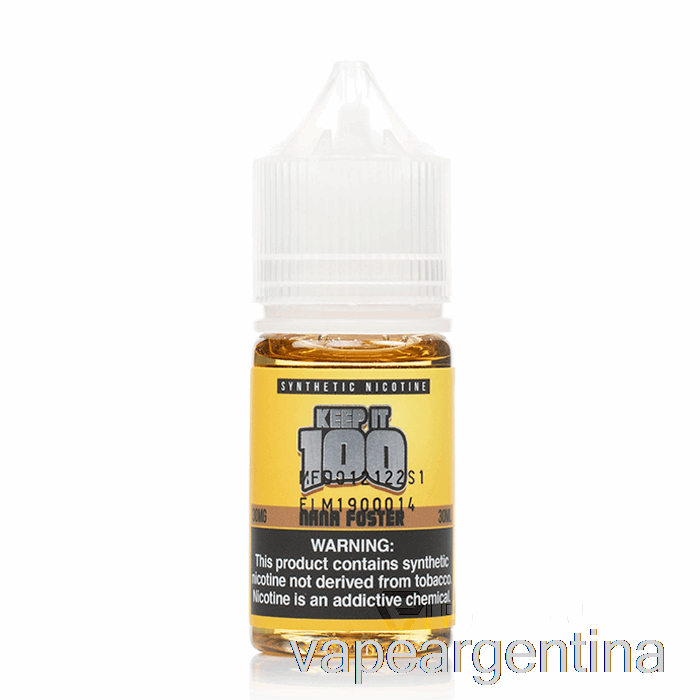 Sales De Nana Foster - Mantenlo 100 - 30ml 30mg Vape Argentina